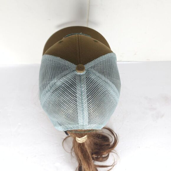 Patagonia Unisex Peace Offering Brown Blue OS Mesh Snapback Trucker Cap Hat - Picture 5 of 10